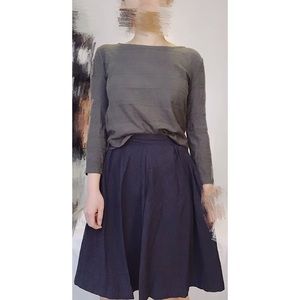 Raw silk A line skirt- French brand
